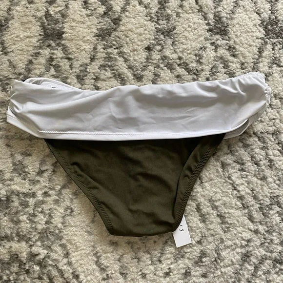 Sanctuary Block Party Wrap Hipster Swim Bottom Black White Green NEW - Picture 10 of 10